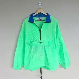 Vintage neon windbreaker jacket